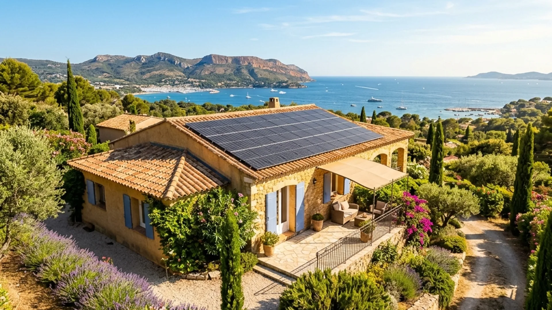 Panneaux solaires installés sur une maison à Toulon (83000), installateur RGE certifié dans le Var